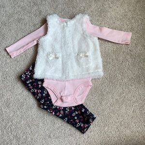 3 Piece Baby Girl Outfit